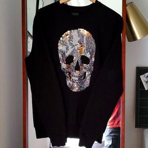 Mens fashion black sweatshirt, size M